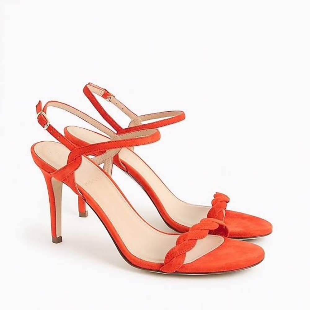 JCrew heels - ripe papaya size 8M NWT